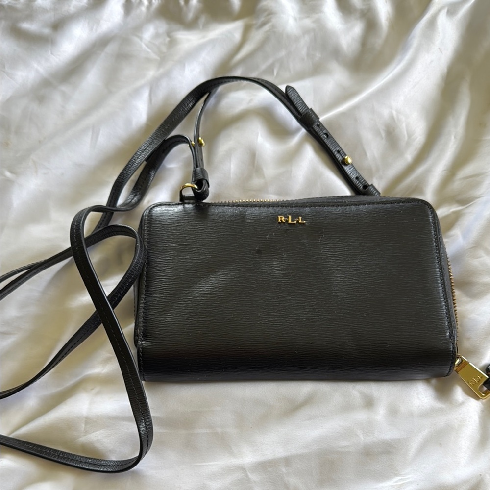 Black Leather Crossbody Bag